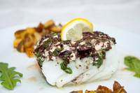 Halibut with Olive-Lemon Sauce